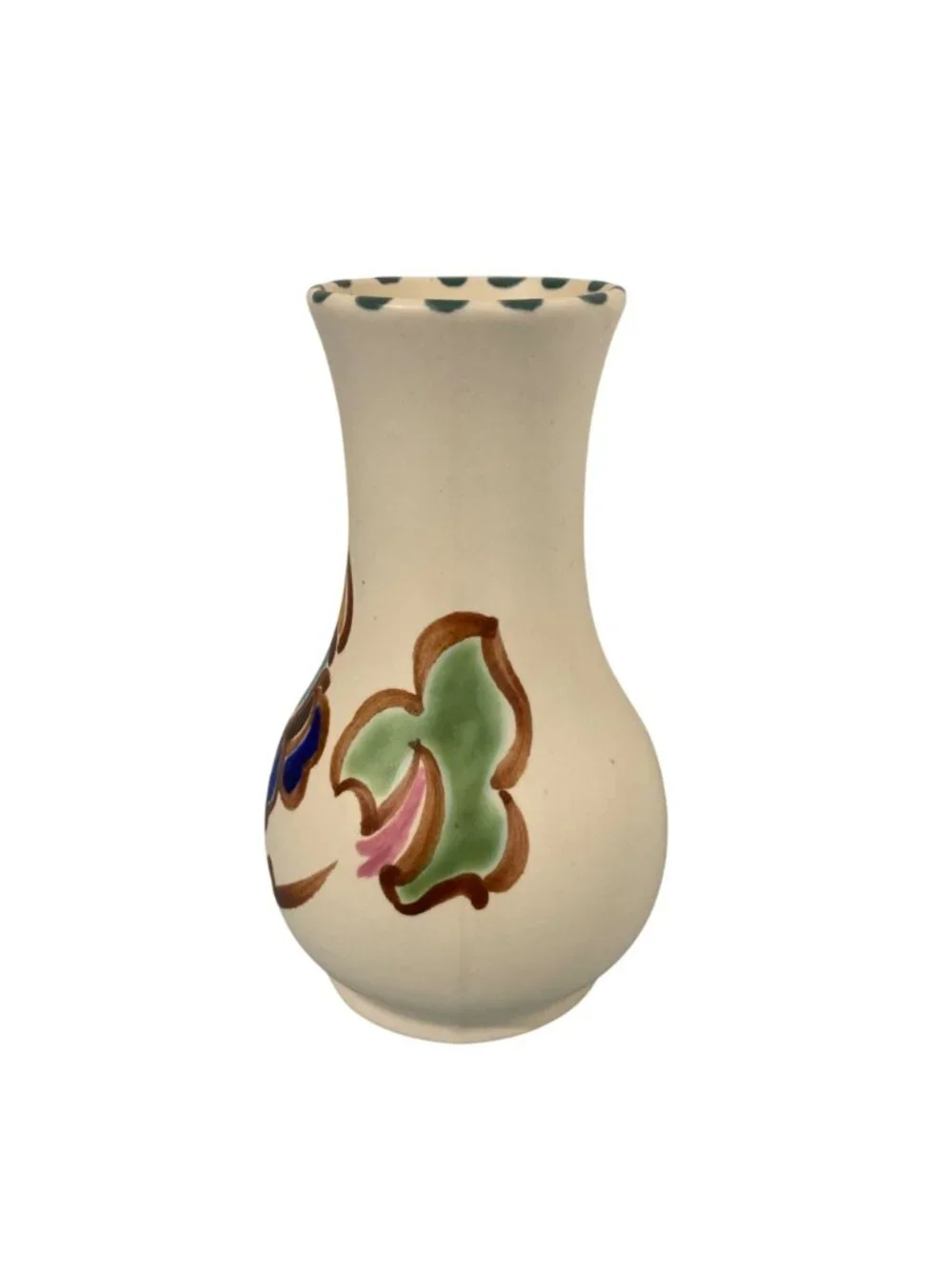 Vintage Honiton Devon Studio Pottery Vase Hand Painted Made In England